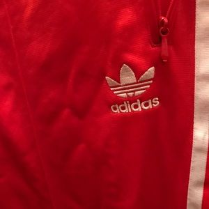 Adidas red sweatpants